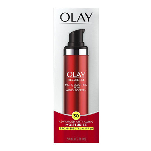 Olay Regenerist Micro Sculpting Cream Sunscreen Spf 30, Face Moisturizer, 1.7 Oz